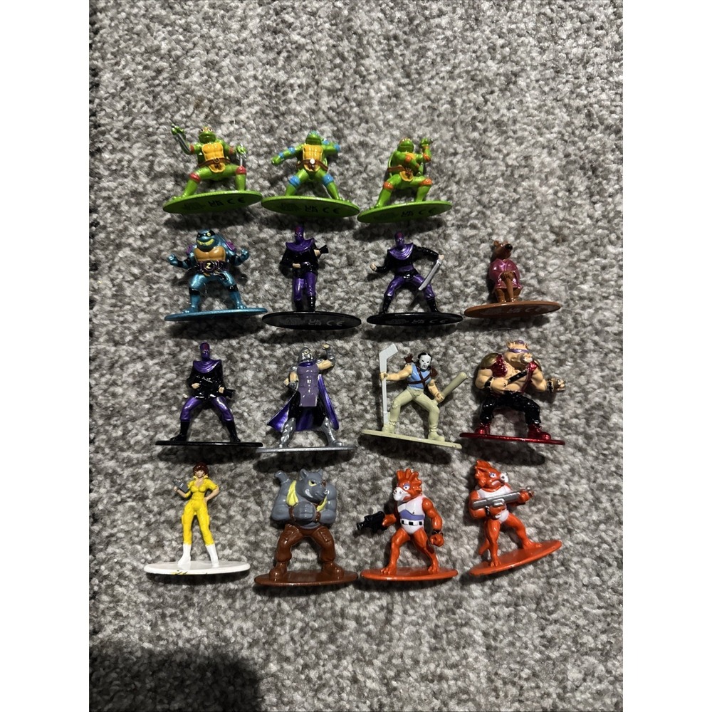 Jada Toys TMNT Metalfigs Mini Figures Die-Cast Metal Lot Of 15